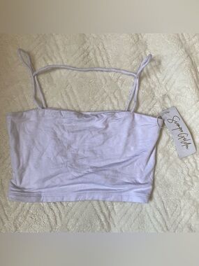 Siempre golden White crop top in small